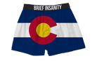 BRIEF INSANITY Colorado Flag Boxer Shorts