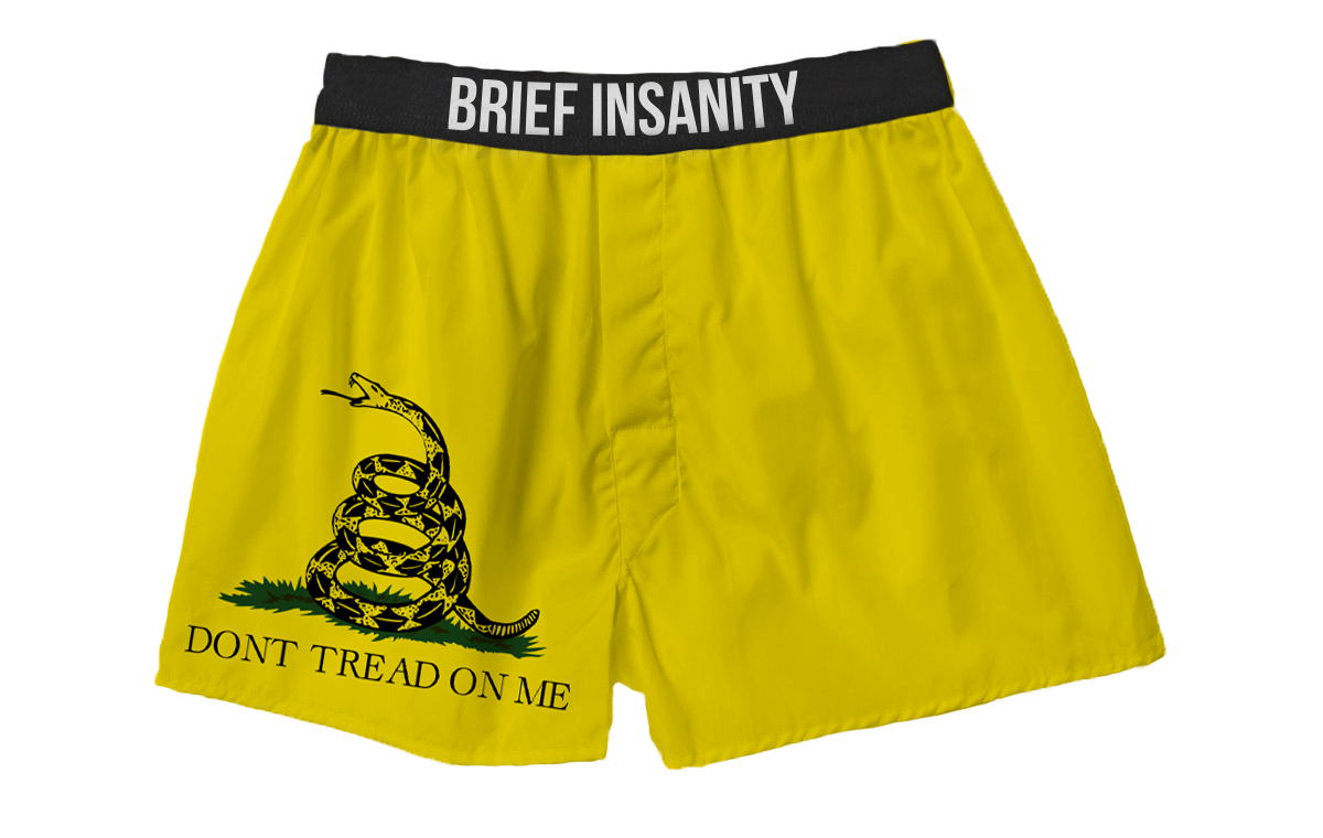 BRIEF INSANITY Don't Tread On Me Boxer Shorts