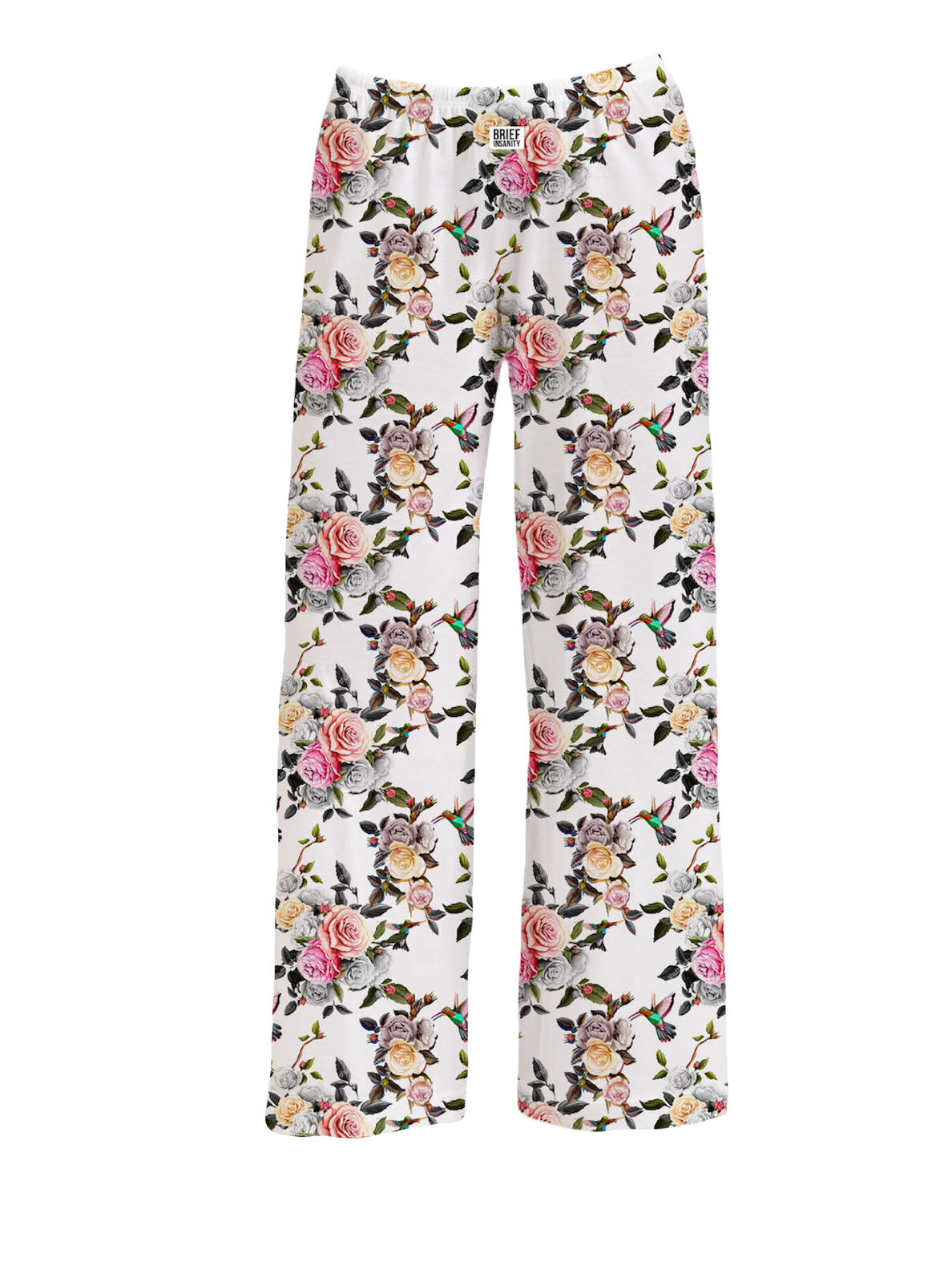BRIEF INSANITY Hummingbird Pattern Pajama Lounge Pants