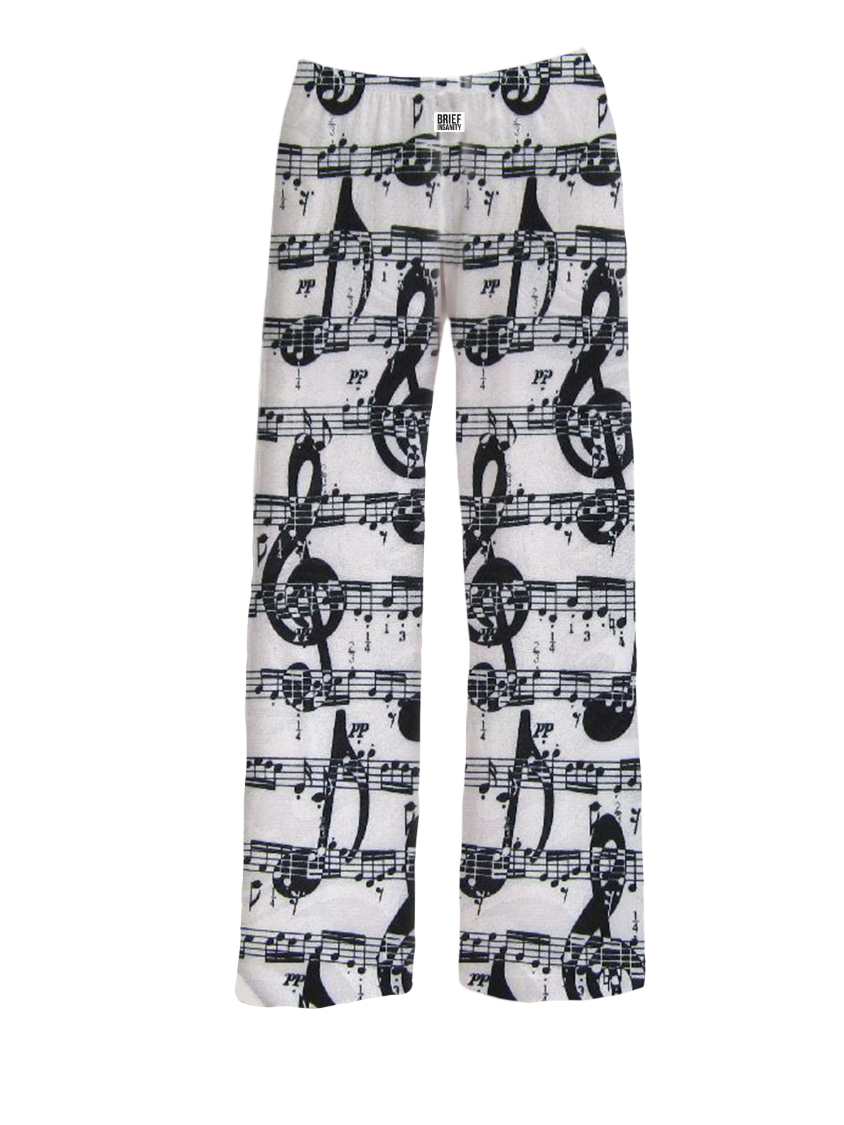 BRIEF INSANITY Music Notes Pajama Lounge Pants