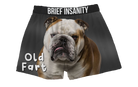 BRIEF INSANITY Old Fart Dog Boxer Shorts