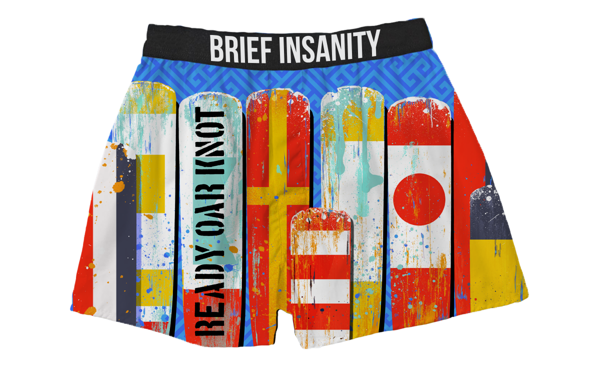 BRIEF INSANITY Ready Oar Not Boxer Shorts