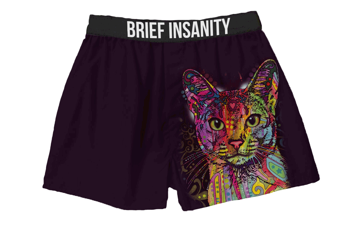 BRIEF INSANITY Russo Cat Boxer Shorts