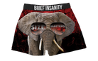 BRIEF INSANITY Elephant Size Matters Boxer Shorts