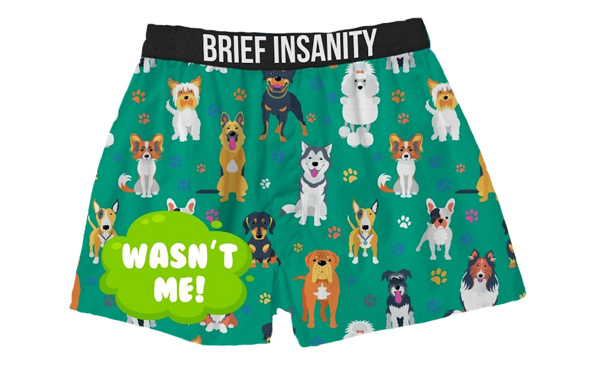 BRIEF INSANITY It Wasn't Me, It Was The Dog Boxer Shorts